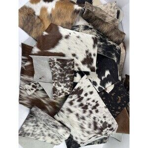 5 Pounds Genuine Hair on Hide Scrap Leather for Jewelry Small to Medium Projects